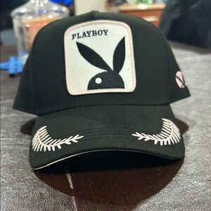 Playboy Lidz Black wool Cap with Pink Embroidery